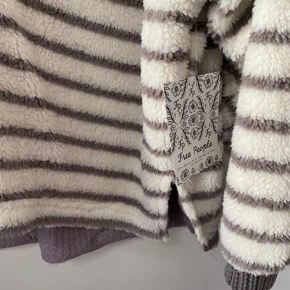 Connell Stripe Faux Fur Pullover | Poshmark
